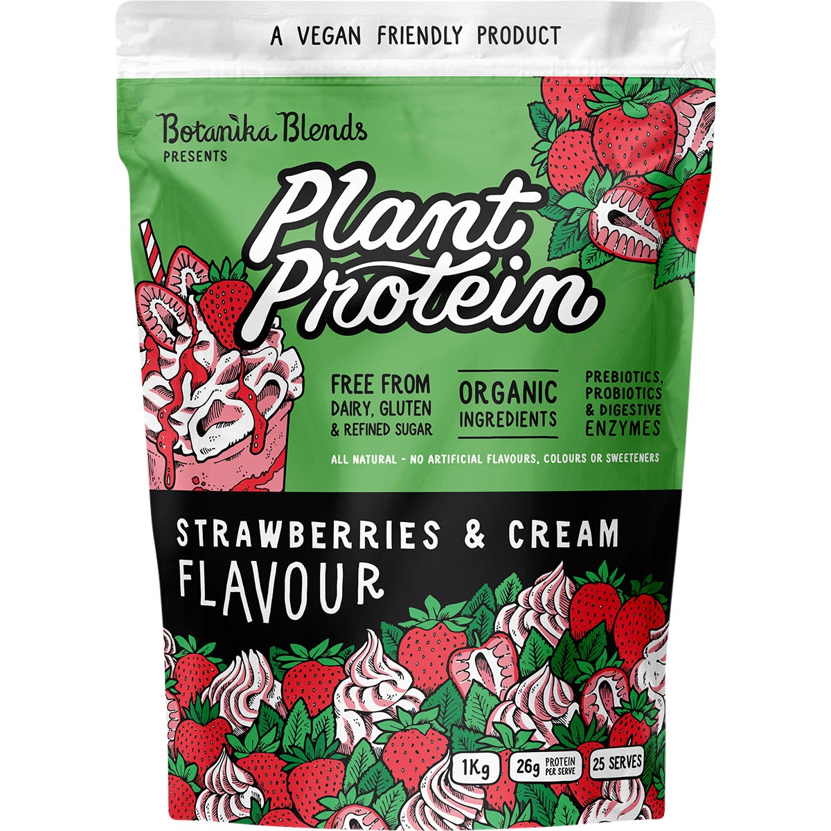 Botanika Blends Plant Protein Strawberries & Cream 1kg - Botanika Blends