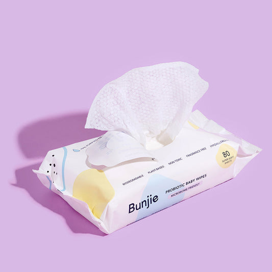 Bunjie Probiotic Baby Wipes | 80 Wipes