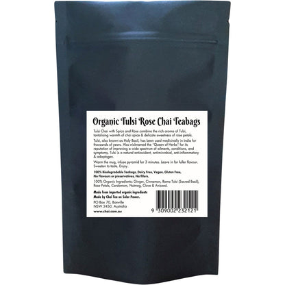Chai Tea Organic Tulsi Rose Chai Tea Bags 20pk - Chai Tea