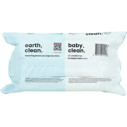 CleanLIFE Baby Clean Extra Gentle Plastic Free Wipes 120pk - CleanLIFE