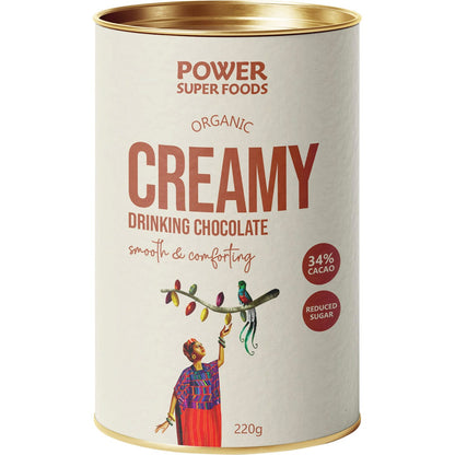 Power Super Foods Creamy Drinking Chocolate 220g - Power Super Foods