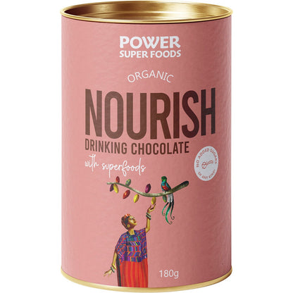 Power Super Foods Nourish Drinking Chocolate With Superfoods  180g - Power Super Foods