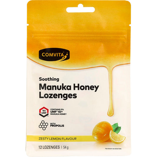 Comvita Manuka Honey Lozenges Zesty Lemon 12x4.5g - Comvita