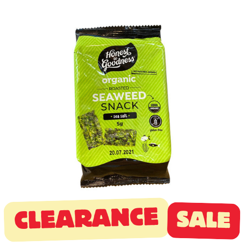 Honest to Goodness Organic Roasted Seaweed Snack - Sea Salt 5g