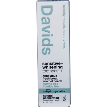 Davids Hydroxi Toothpaste  Sensitive + Whitening Peppermint 113g - Davids Hydroxi Toothpaste