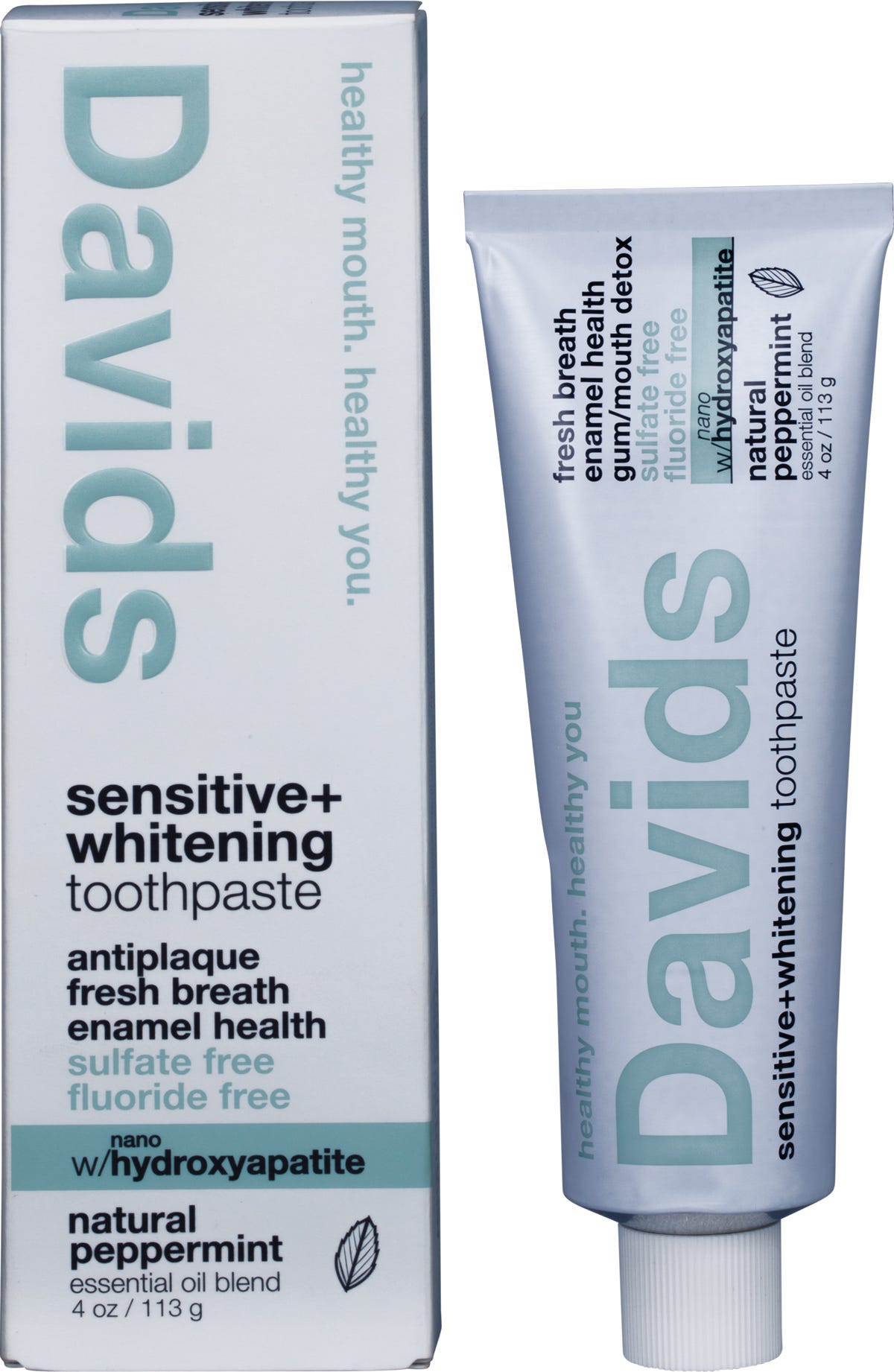 Davids Hydroxi Toothpaste  Sensitive + Whitening Peppermint 113g - Davids Hydroxi Toothpaste