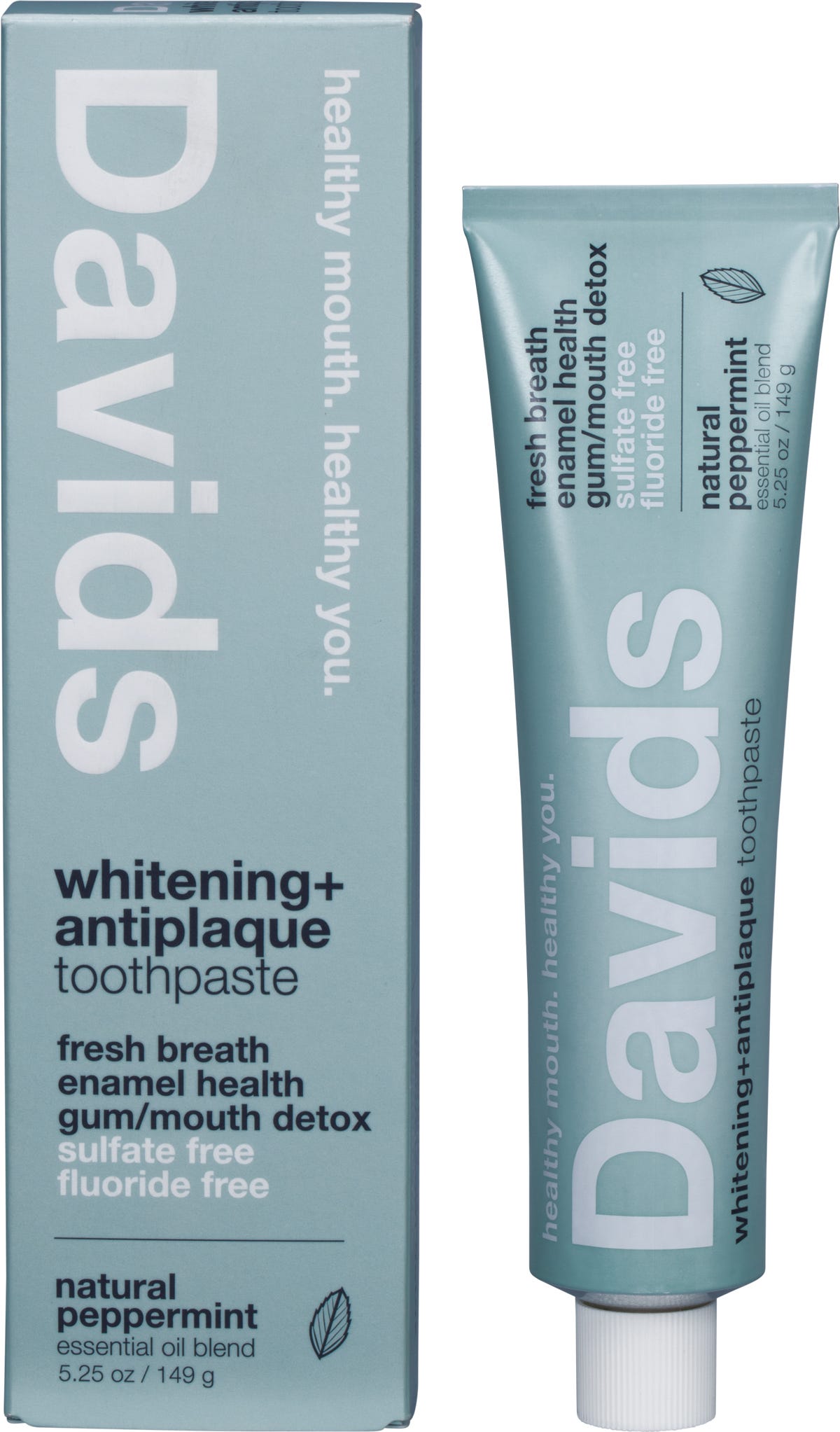 Davids Hydroxi Toothpaste  Whitening + Antiplaque Peppermint 149g - Davids Hydroxi Toothpaste