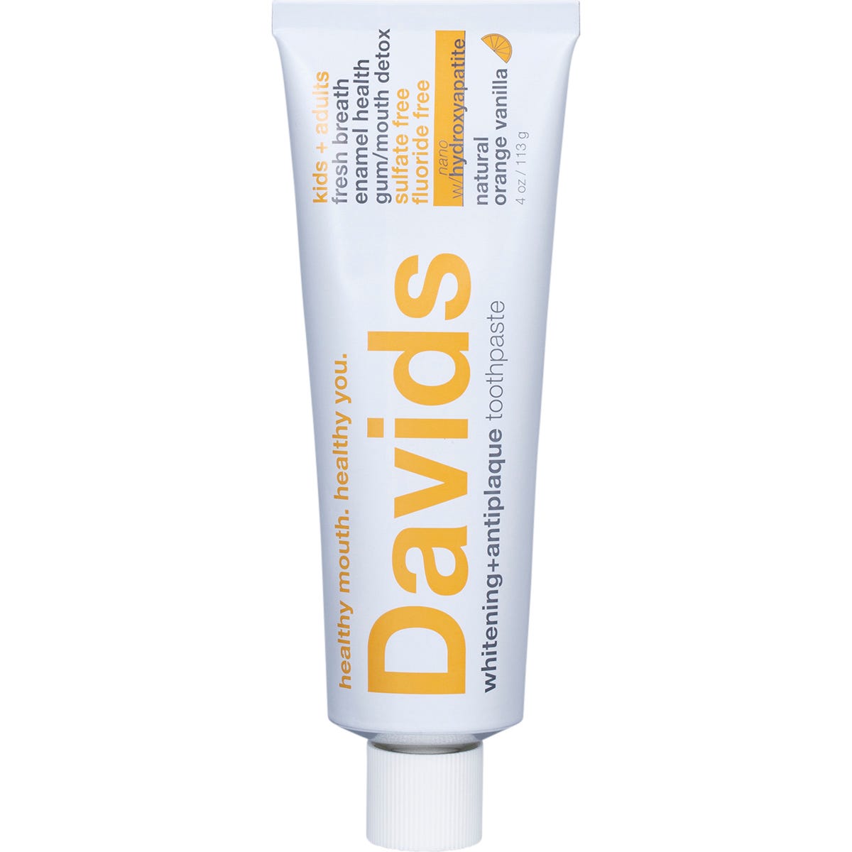 Davids Hydroxi Toothpaste  Whitening + Antiplaque Orange + Vanilla 113g - Davids Hydroxi Toothpaste