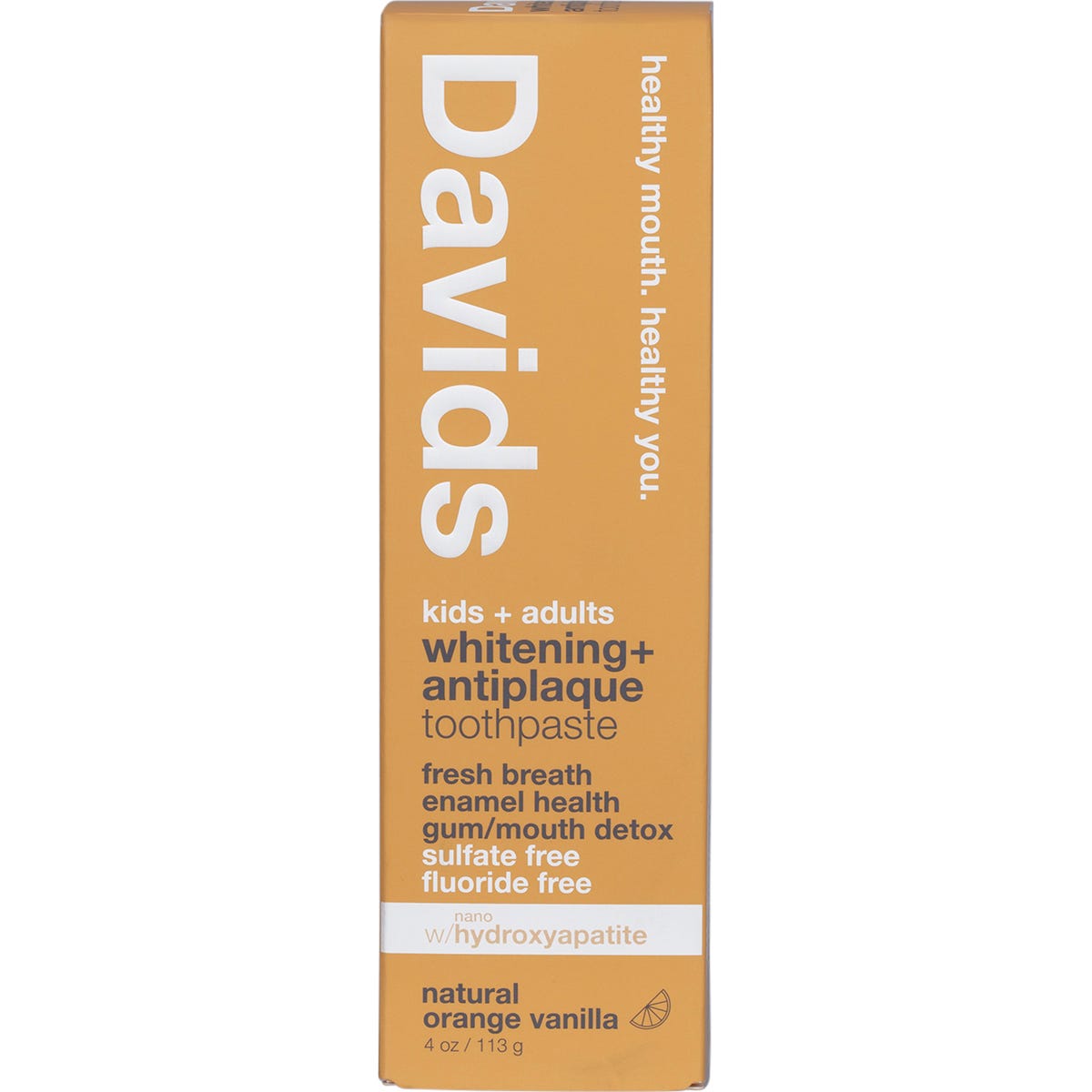 Davids Hydroxi Toothpaste  Whitening + Antiplaque Orange + Vanilla 113g - Davids Hydroxi Toothpaste