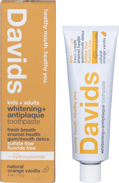 Davids Hydroxi Toothpaste  Whitening + Antiplaque Orange + Vanilla 113g - Davids Hydroxi Toothpaste