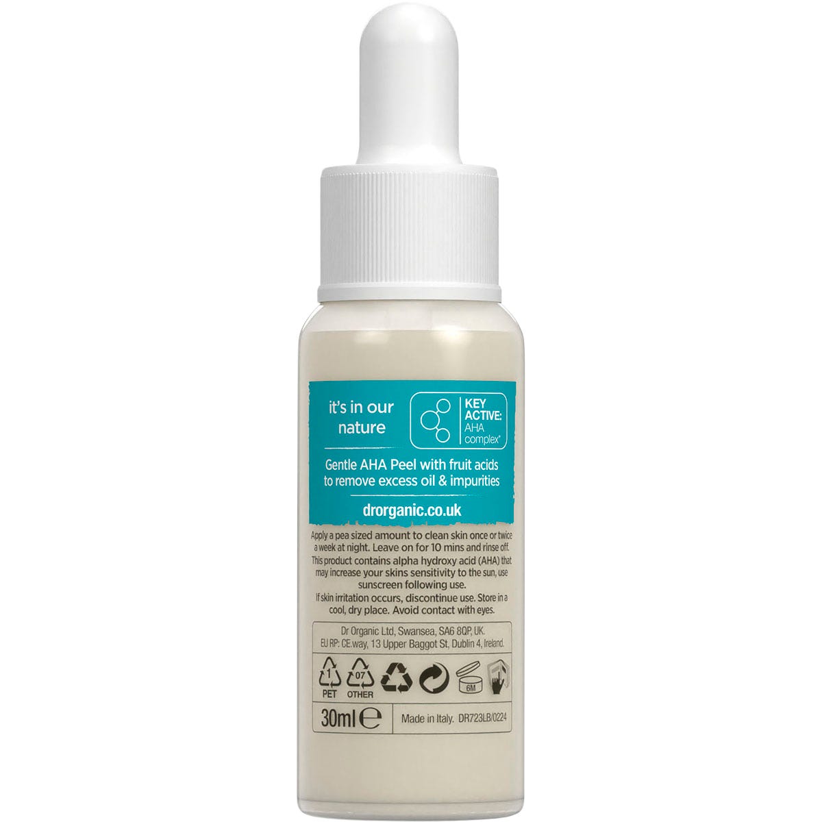 Dr. Organic AHA Peel Skin Clear 30ml - Dr. Organic