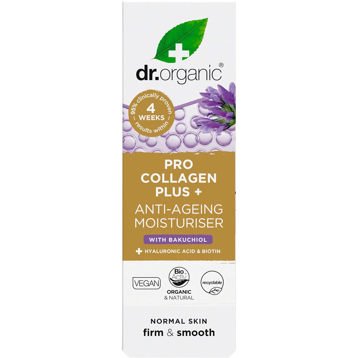 Dr. Organic Pro Collagen Plus+ Anti-Ageing Moisturiser Bakuchiol 50ml - Dr. Organic
