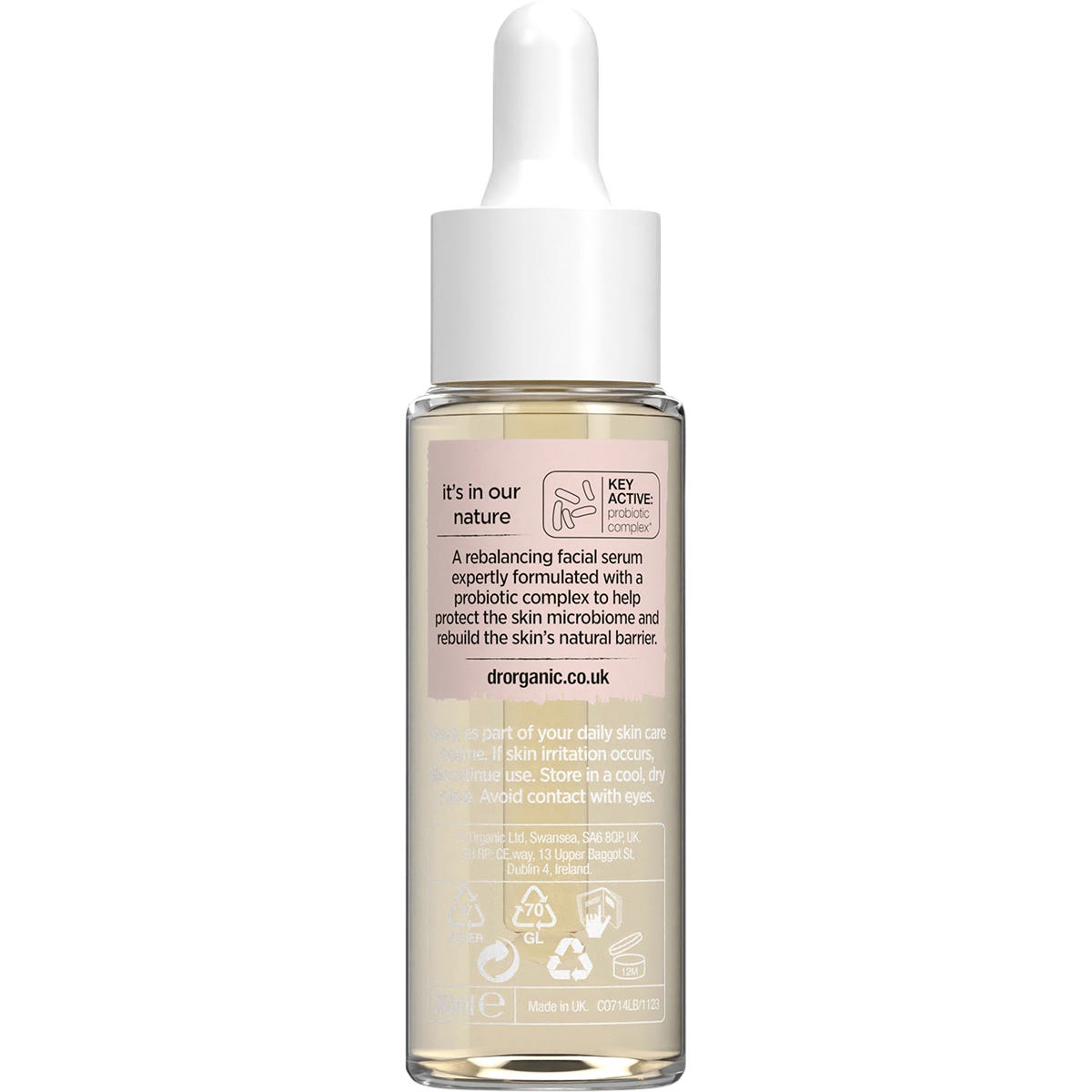 Dr. Organic Skin Calm Probiotic Protection Serum 30ml - Dr. Organic