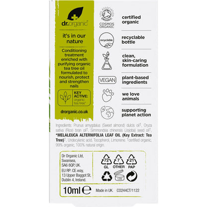 Dr. Organic Tea Tree Nail Solution 10ml - Dr. Organic