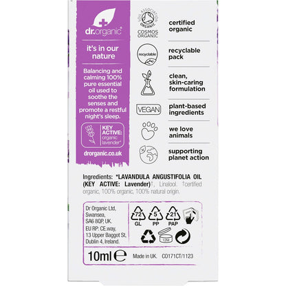 Dr. Organic Lavender Oil 100% Pure 10ml - Dr. Organic