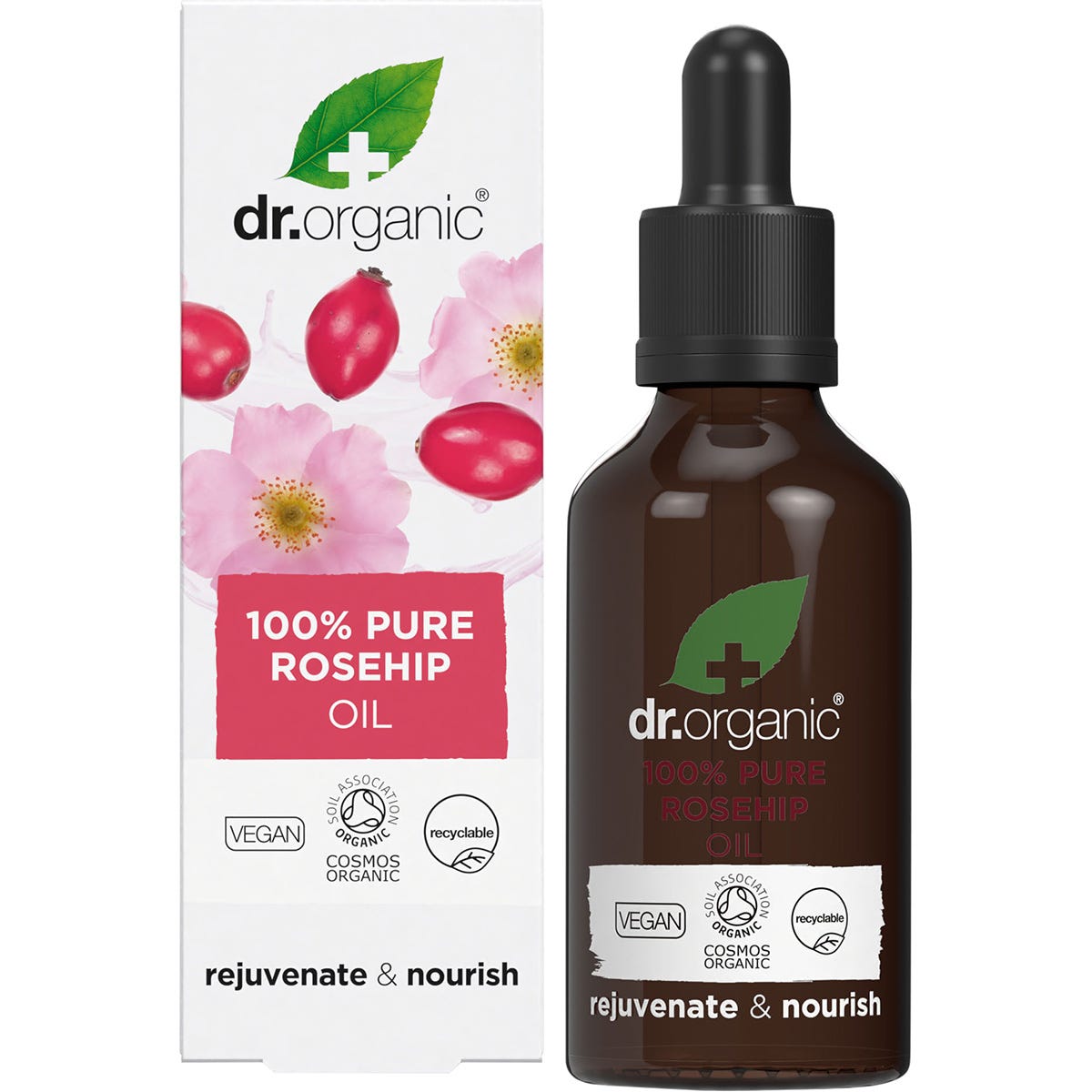Dr. Organic Rosehip Oil 100% Pure 50ml - Dr. Organic