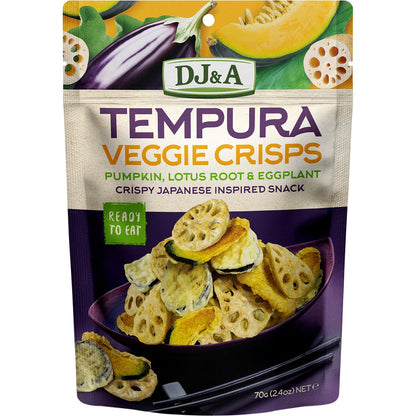 DJ&A Tempura Veggie Crisps 9x70g - DJ&A