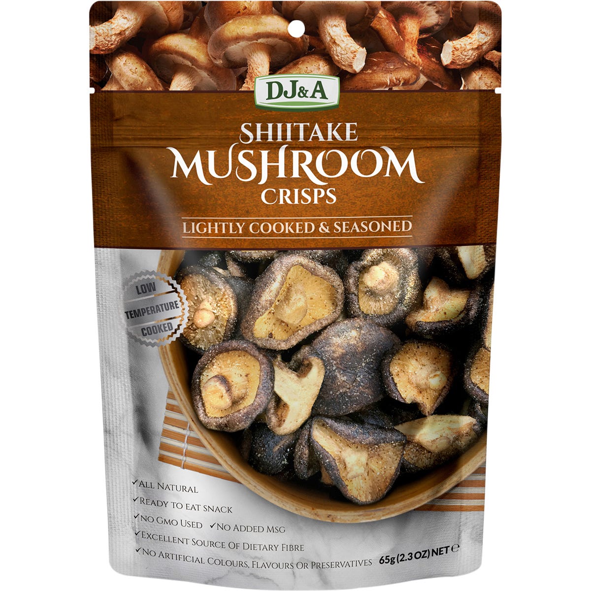 DJ&A Shiitake Mushroom Crisps 9x65g - DJ&A
