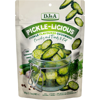 DJ&A Pickle-Licious Pickle Flavoured Cucumber 9x50g - DJ&A