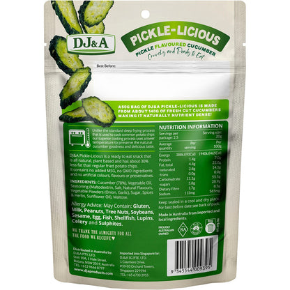 DJ&A Pickle-Licious Pickle Flavoured Cucumber 9x50g - DJ&A