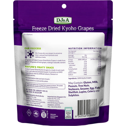 DJ&A Freeze Dried Kyoho Grapes 10x25g - DJ&A