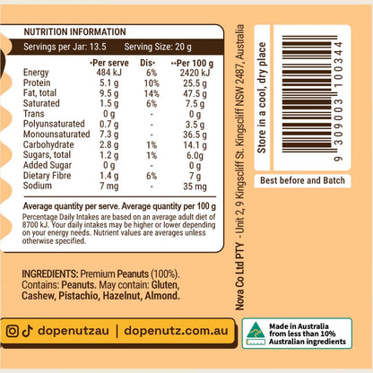 Dope Nutz Peanut Butter 325g