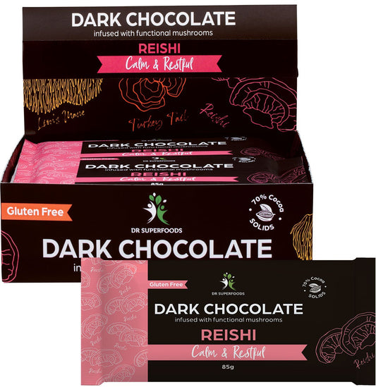 Dr Superfoods Dark Chocolate Bar Calm & Restful 12x85g - Dr Superfoods