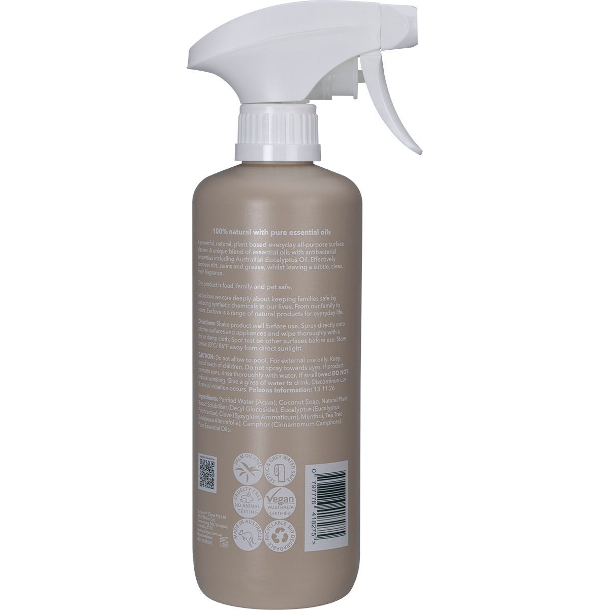 Euclove Kitchen Cleaner Eucalyptus, Clove & Tea Tree 500ml - Euclove