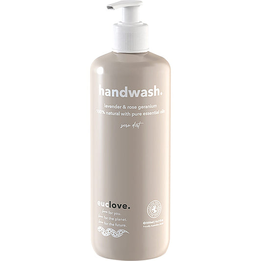 Euclove Hand Wash Lavender & Rose Geranium 500ml - Euclove