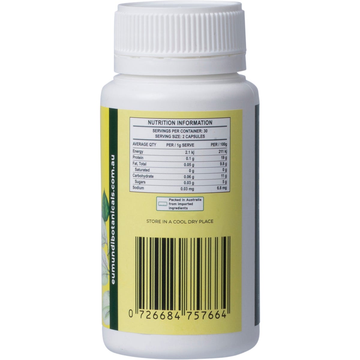 Eumundi Botanicals Nattokinase Natural Soy Enzyme 60 Caps - Eumundi Botanicals