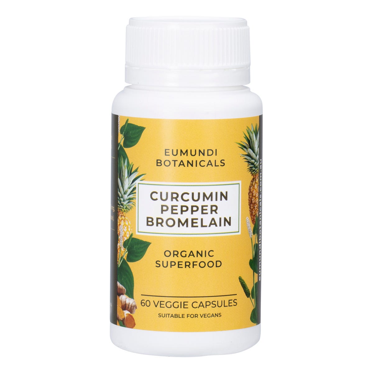 Eumundi Botanicals Curcumin Pepper Bromelain 60 Caps - Eumundi Botanicals