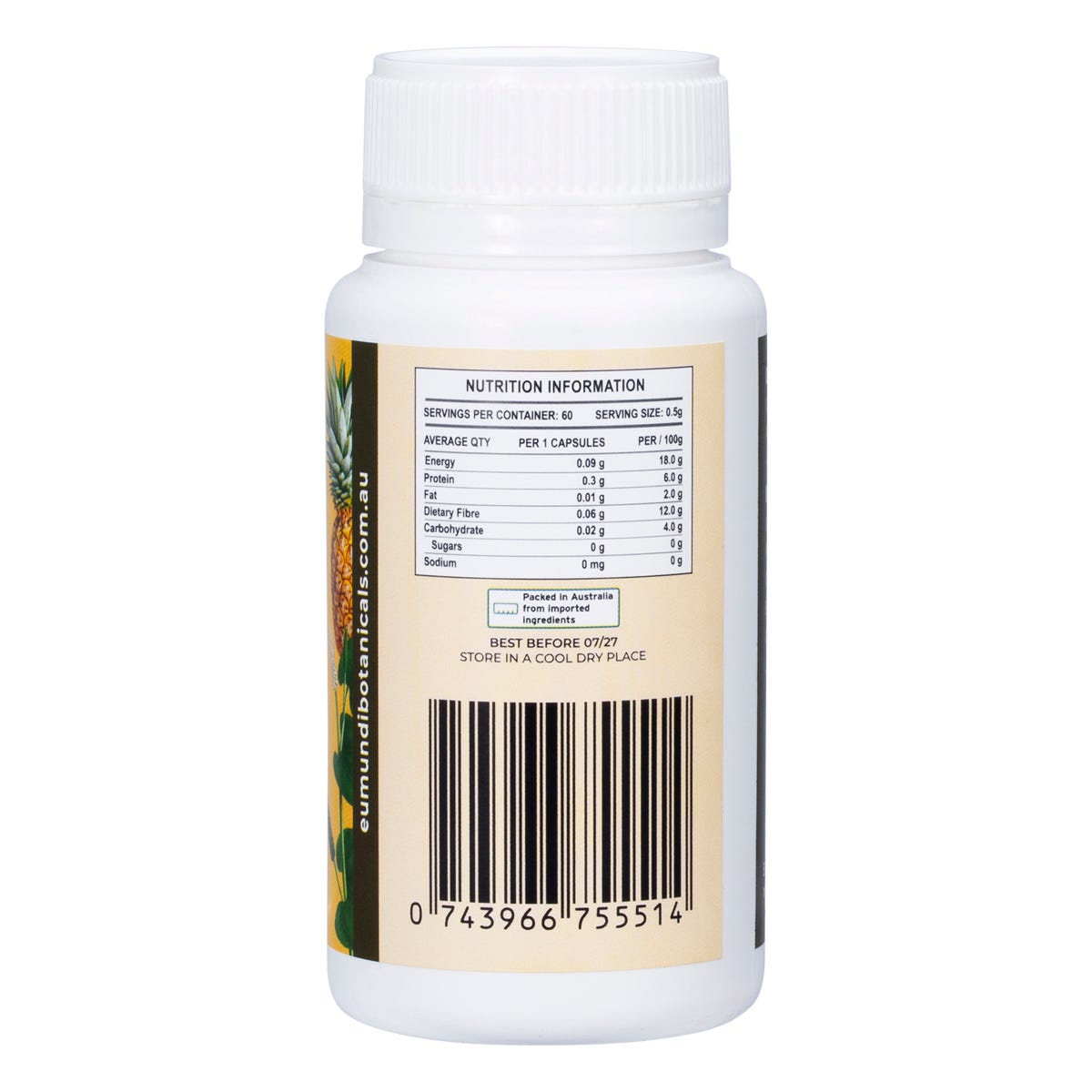 Eumundi Botanicals Curcumin Pepper Bromelain 60 Caps - Eumundi Botanicals