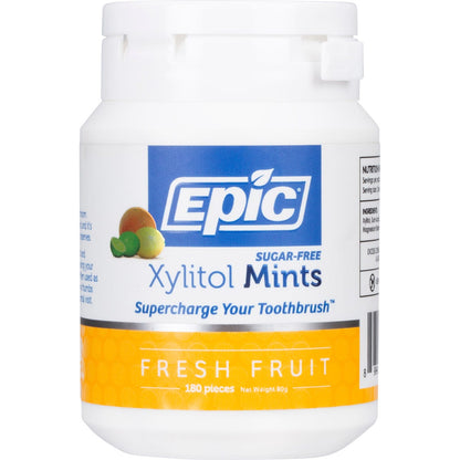Epic Xylitol Dental Mints Fresh Fruits 180pcs - Epic