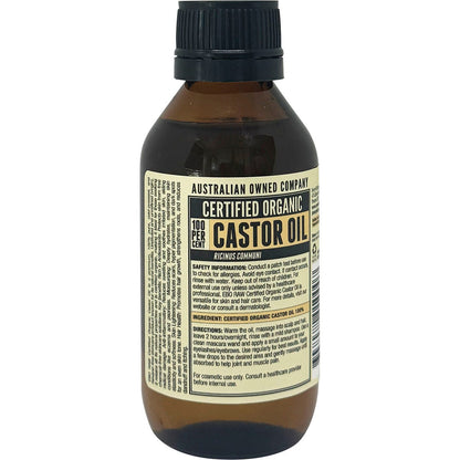 Every Bit Organic Castor Oil - Amber Glass Bottle 100ml - Every Bit Organic