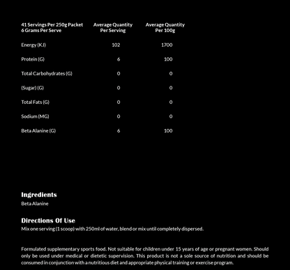 X Supplements Beta-Alanine