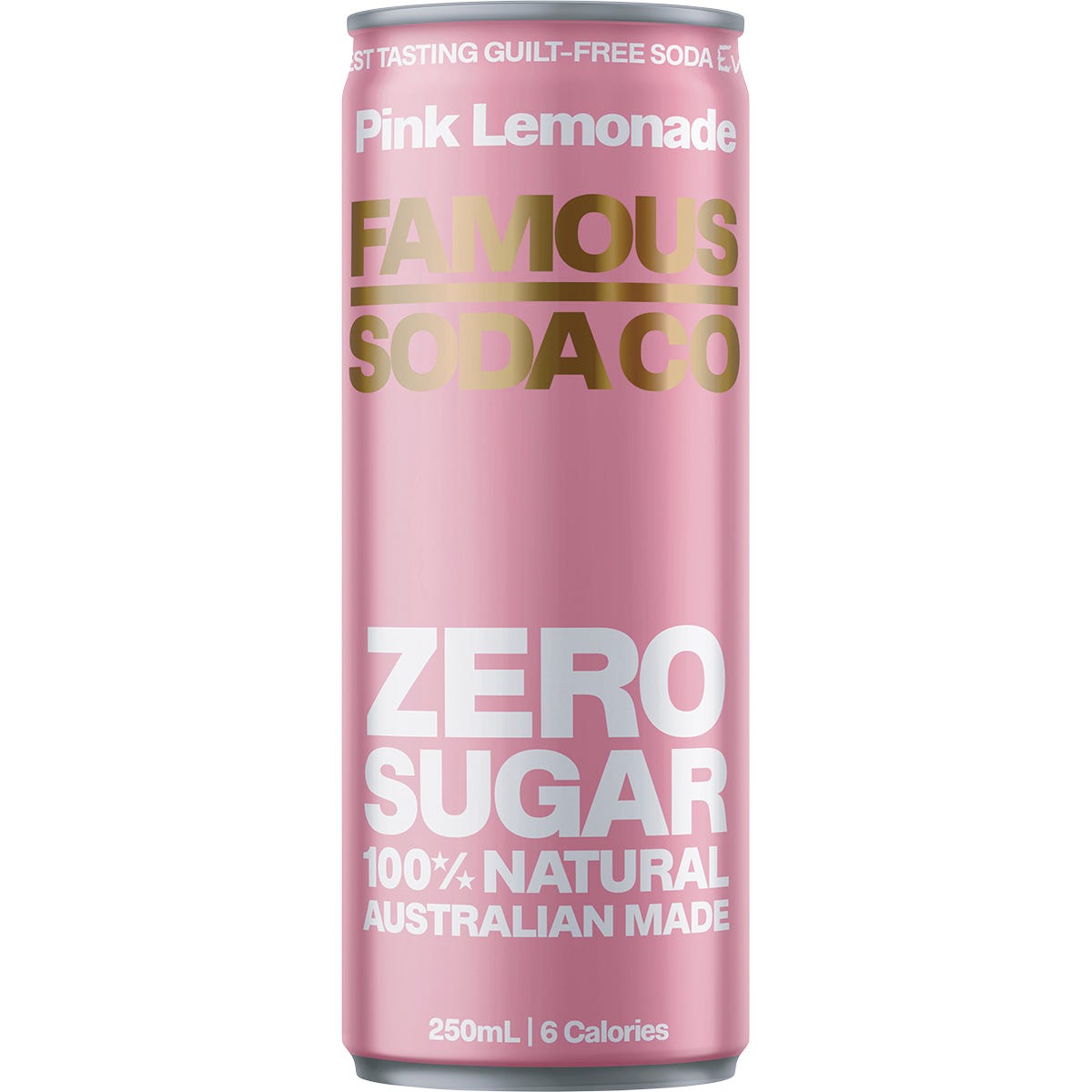 Famous Zero Sugar Soda Pink Lemonade 4x250ml - Famous