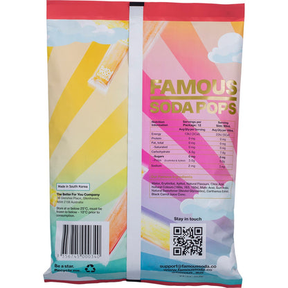 Famous Zero Sugar Soda Pops Assorted Icy Poles 12x60ml - Famous