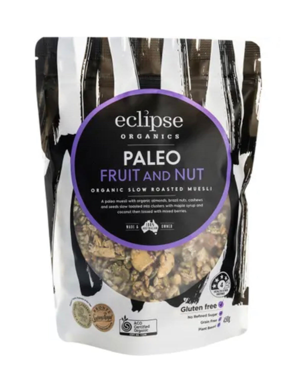 ECLIPSE ORGANICS Organic Paleo Muesli Fruit and Nut 450g x 6 Bags | Bulk Buy