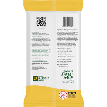 Great Aussie Wipes BBQ X-Large Wipes 10pk - Great Aussie Wipes