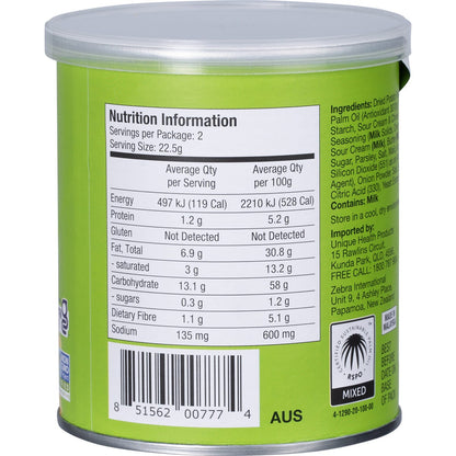 The Good Crisp Company Potato Crisps Sour Cream & Chives 12x45g - The Good Crisp Company