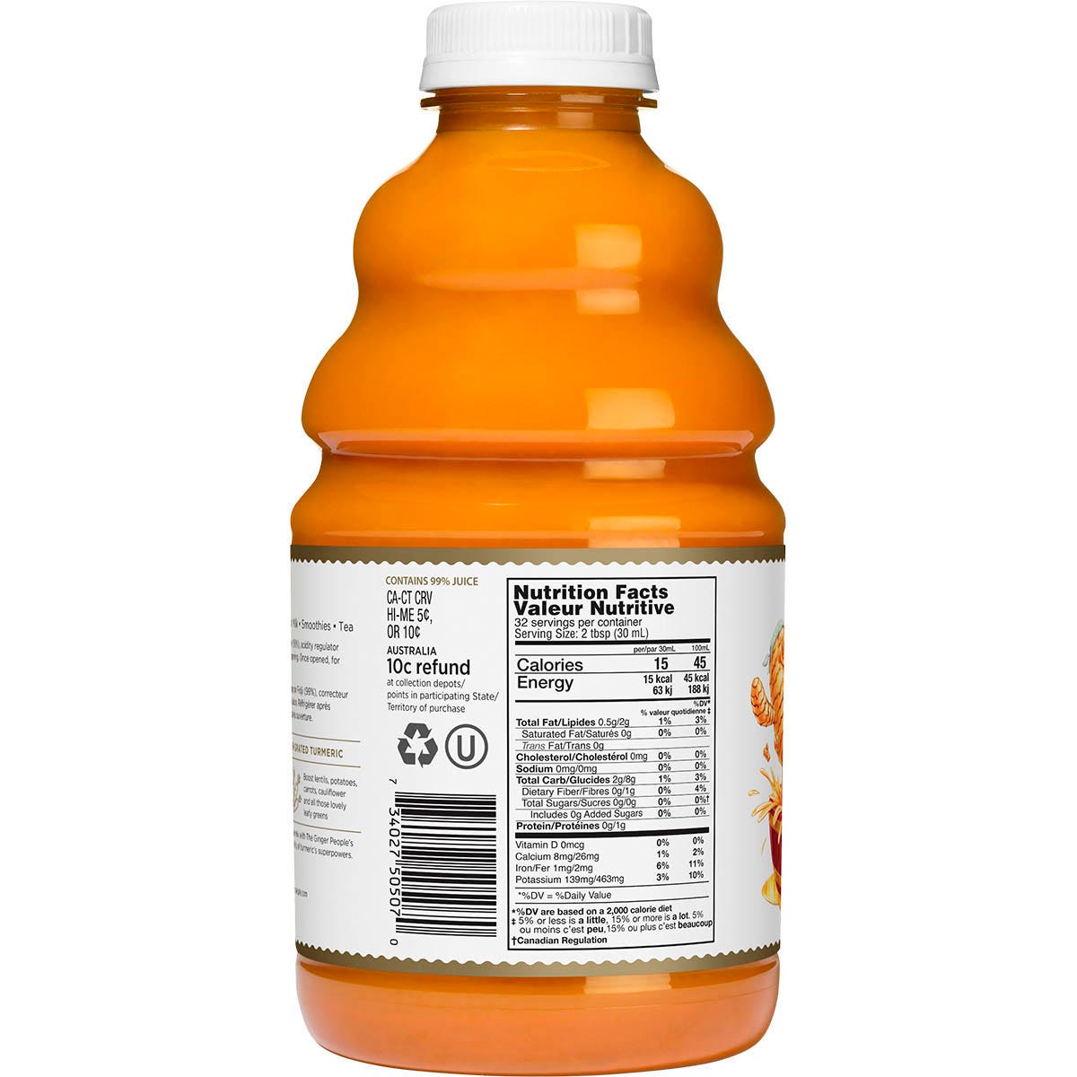 The Ginger People Turmeric Juice 99% 946ml - The Ginger People