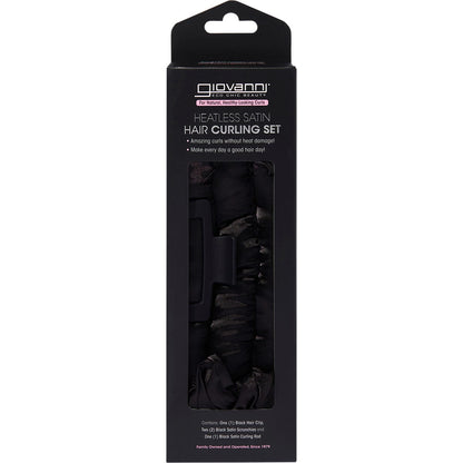 Giovanni Heatless Satin Hair Curling Set Black - Giovanni