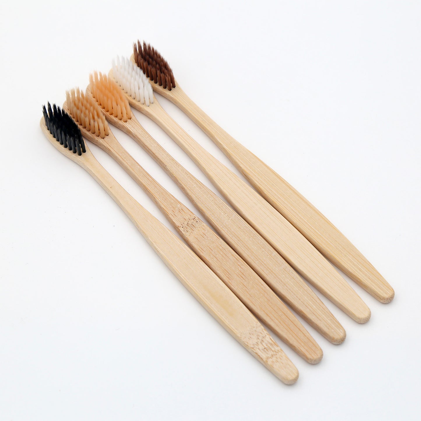 Natural Bamboo Biodegradable Adult Toothbrush With Soft Tapered Bristles
