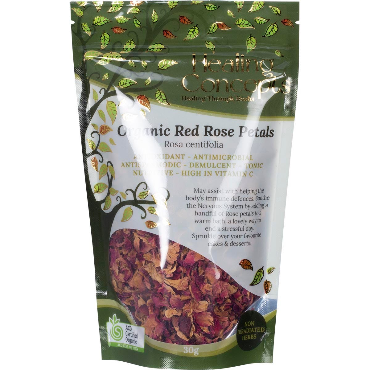Healing Concepts Organic Red Rose Petals 30g - Healing Concepts