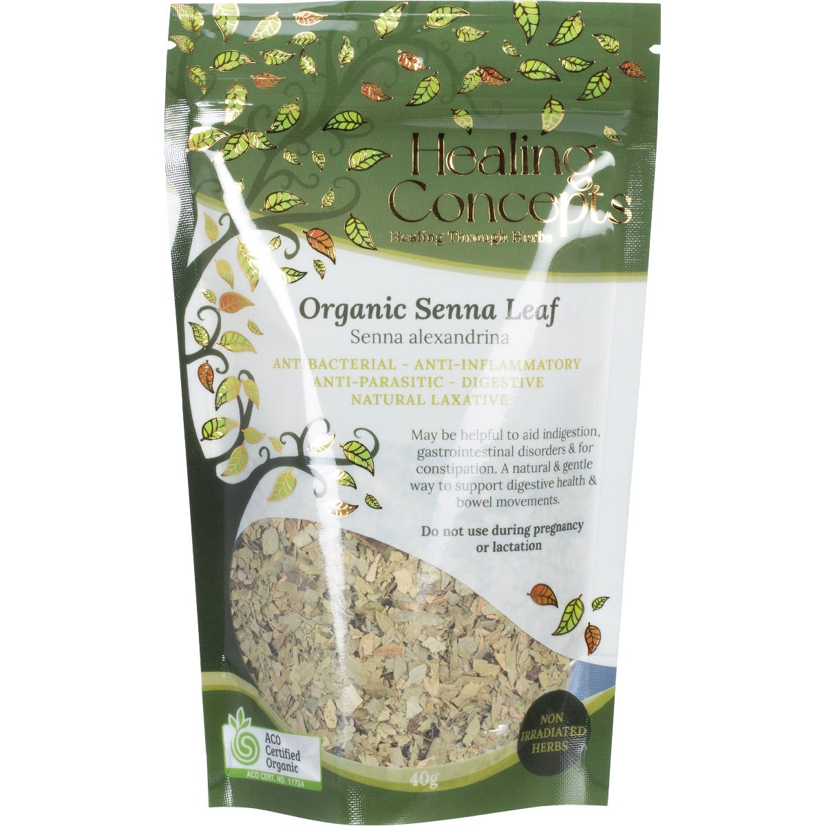 Healing Concepts Organic Senna Leaf 40g - Healing Concepts