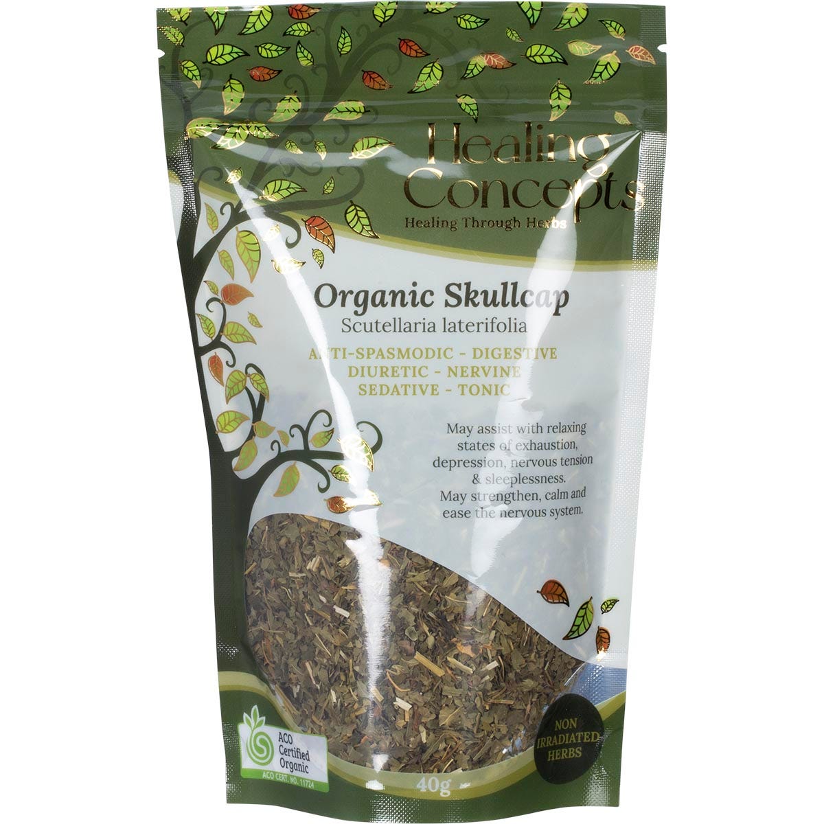 Healing Concepts Organic Skullcap 40g - Healing Concepts