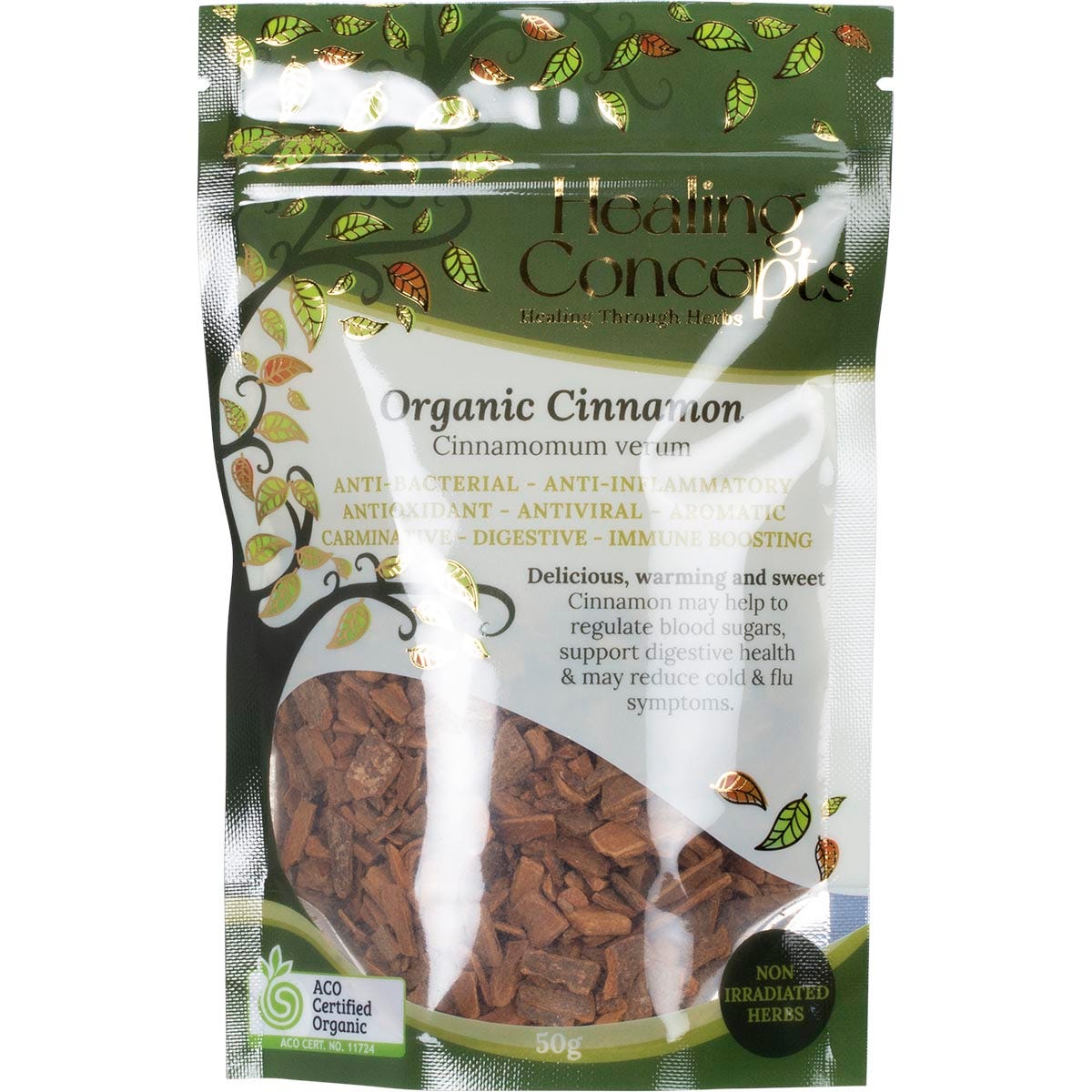 Healing Concepts Organic Cinnamon 50g - Healing Concepts