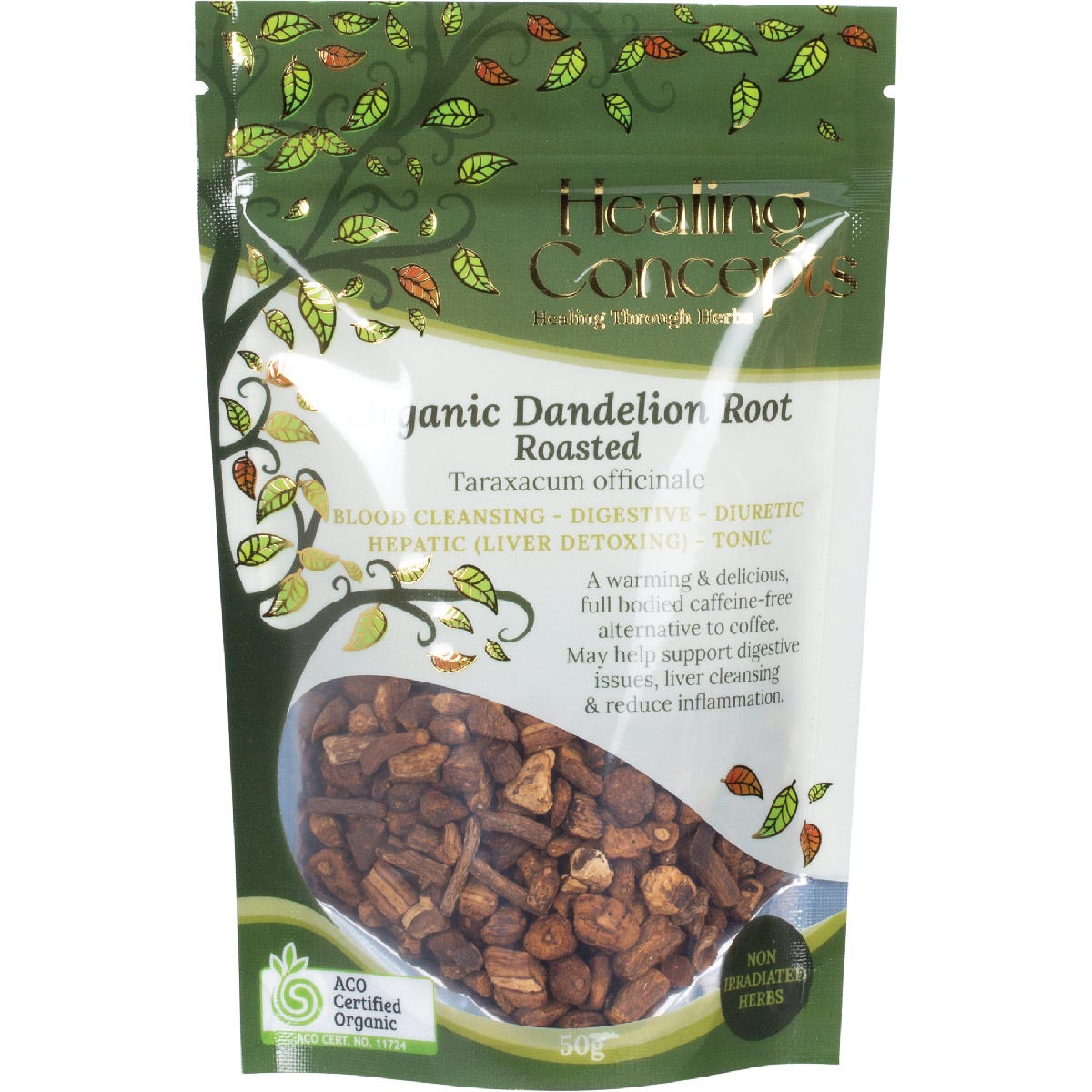 Healing Concepts Organic Dandelion Root Roasted 50g - Healing Concepts