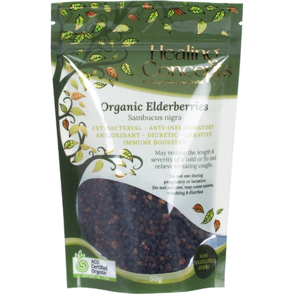 Healing Concepts Organic Elderberries 50g - Healing Concepts