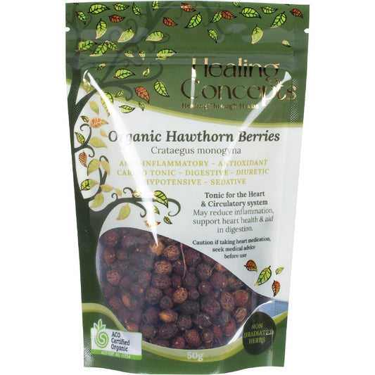 Healing Concepts Organic Hawthorn Berries 50g - Healing Concepts